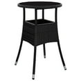 thumbnail image 3 of vidaXL 5 Piece Garden Bistro Set with Cushions Black Poly Rattan, 3 of 5