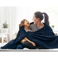 thumbnail image 3 of Utopia Bedding 100% Cotton Thermal Blanket Navy King Size Soft, Lightweight, Breathable, Cozy Spring and Summer Blankets for Bed, Home Room Decor Gifts for Women and Men (90x108 Inches), 3 of 9