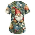 thumbnail image 3 of Womens Easter Scrubs Top Holiday Nurse Working Uniform Stretch V Neck Cute Workwear with Pockets, 3 of 3