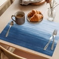 thumbnail image 3 of Abstract Ocean Placemats Set of 6, Dark Blue Gradient Oil Painting Texture Non-Slip Place Mats Washable Table Mats for Kitchen Dining Table Decorations Indoor/Outdoor, 3 of 9