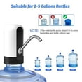 thumbnail image 6 of 5 Gallon Water Bottle Dispenser, USB Charging Water Bottle Pump, Portable Water Dispenser Pump for Camping (White), 6 of 8
