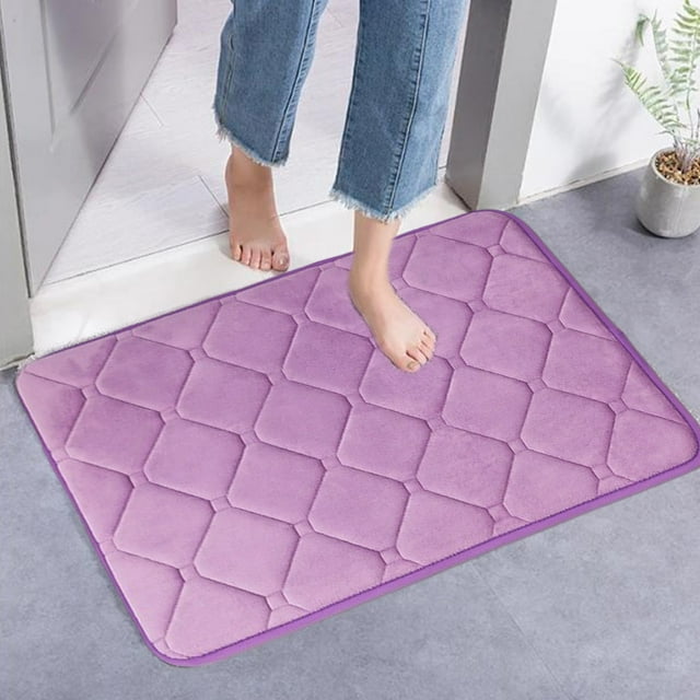 Bath Mats for Bathroom,Rugs Absorbent Non-Slip Foam Machine Washable Soft Velvet Bath Mats Floor Mat Easier to Dry for Bathroom Floor,Bath Mat for Tub,Bath Rugs for Bathroom