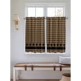 thumbnail image 6 of Tier Curtains 45 Inches Long, Brown Black Plaid Window Treatment Curtain Drapes, Vintage Rustic Star Buffalo Check Small Curtain Drapes for Bathroom Laundry Room, 27.5"x45", 2 Panels, 6 of 7