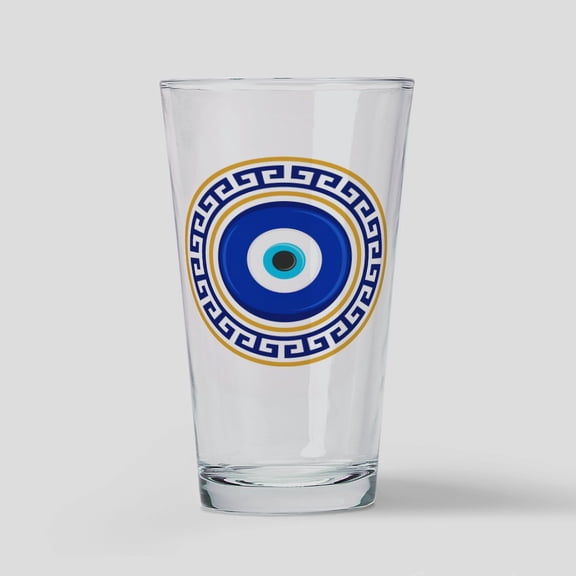 CafePress - Greek Mati Evil Eye 4 - Pint Glass, Drinking Glass, 16 oz. CafePress