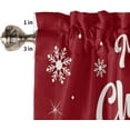 thumbnail image 5 of Merry Christmas Gnome Curtain Valance for Kitchen Windows,Red Farm Truck Rod Pocket Valances Window Toppers,Xmas Tree Gift Short Curtains for Bathroom Bedroom, 5 of 6