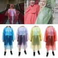thumbnail image 2 of POINTERTECK 10Pcs Ponchos de Pluie Jetables Imperméables en Plastique Imperméables Adultes Imperméables d'Urgence avec Capuche Cordon pour l'Extérieur, 2 of 10
