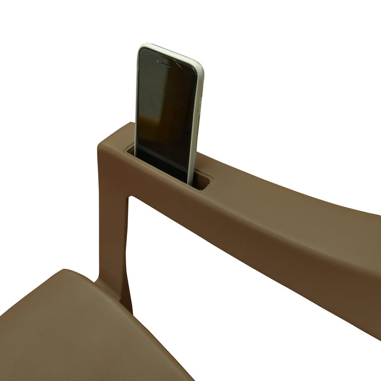 Adams Penza Outdoor Resin Stack Chair with Phone Holder Plastic