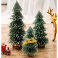 thumbnail image 2 of 10inch Sisal Christmas Trees Ornament Snow Frost Small Pine Tree Xmas Decor, 2 of 5