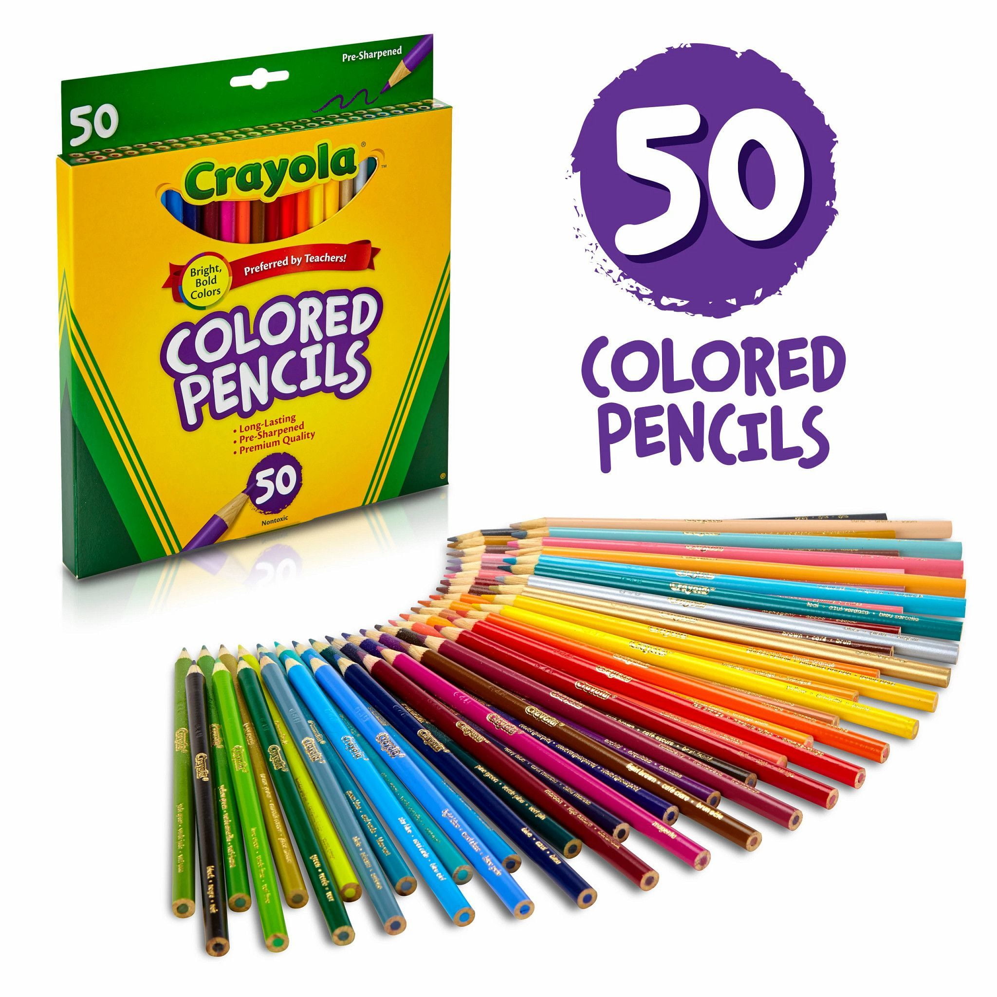 50 Piece Adult Coloring Book Artist Grade Colored Pencil Set and Bonus  Zippered Carry Case, 50 Piece Pencil Set - Harris Teeter