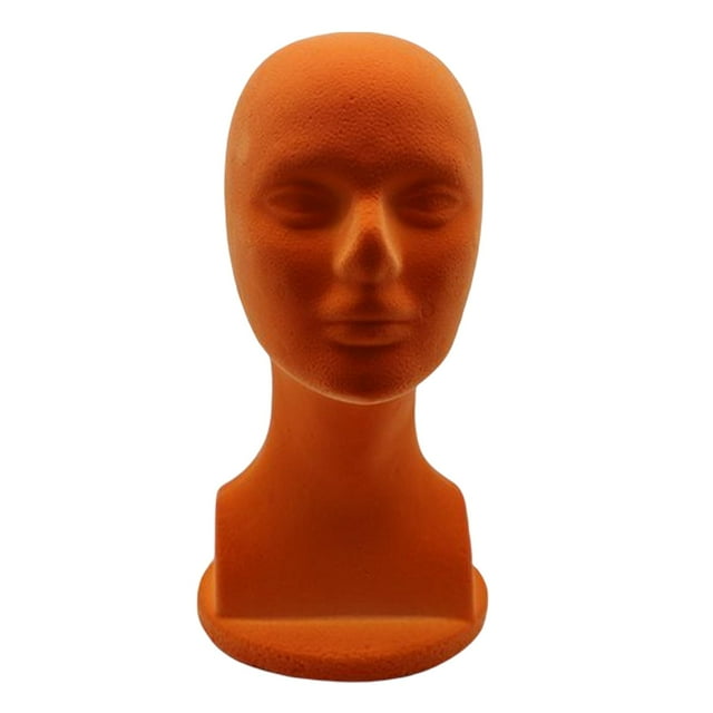 Cabeza de maniquí masculina con flocado de espuma, soporte de exhibición de gafas multiusos, soporte de herramientas ligero estable para herramientas Rojo shamjiam cabeza de maniquí masculino