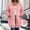 Pink women's hooded shacket a1, variant on BRELIL Women's Plus Size Solid Hooded Shacket Fall Winter Zip Front Casual Outwear Long Sleeve Cozy Jacket With Pockets Outerwear Coat, Light Blue 5XL