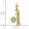 thumbnail image 4 of 14k Yellow Gold #1 Charm - 13mm, 4 of 6