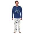 thumbnail image 3 of Menorah Matching Family Pajamas Hanukkah, White And Blue Hanukkah PJ Set With Pockets, Family And Dog Size, 3 of 7