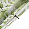 thumbnail image 4 of HAHDAXIA Plant Green Pattern Bedding Solid Comforter Set for All Seasons,3 Pieces(1 Comforter+2 Pillowcases),Soft Microfiber Bedding Set Twin(86"x70"), 4 of 7