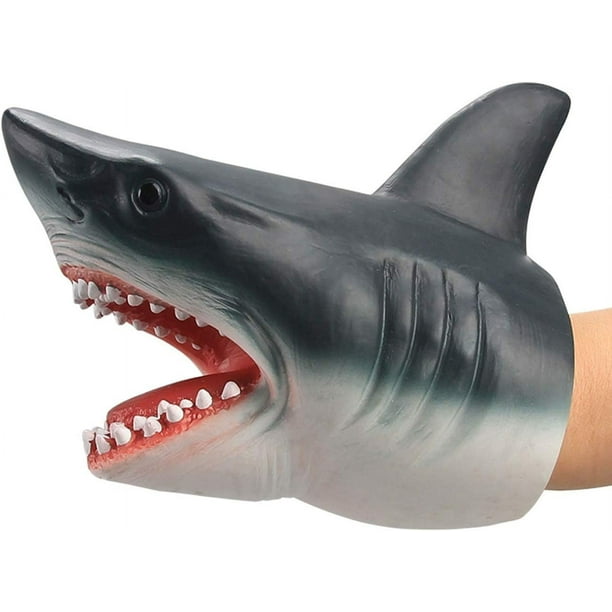 Piscina playa juguetes de baño goma suave realista gran tiburón blanco marionetas juego de rol juguete mundo Animal marino figura de acción
