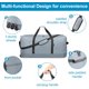 thumbnail image 4 of Bolsa de lona plegable con 3 ruedas, bolsa de viaje ligera con gran capacidad de carga, bolsa de lona rodante con correa para el hombro para viajes, camping, 4 of 4