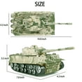 thumbnail image 4 of RC Tank Car with Realistic Sounds and Lights, RC Army Tank Military Car Toys for Kids Boys Girls, 4 of 5