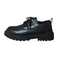 thumbnail image 2 of Zapatos de vestir para hombres Zapatos formales informales Ocio Zapatos con cordones modernos Calzado Zapatos para caminar Zapatos de cuero de PU con 40 Yinane Mocasines de vestir para hombres, 2 of 8