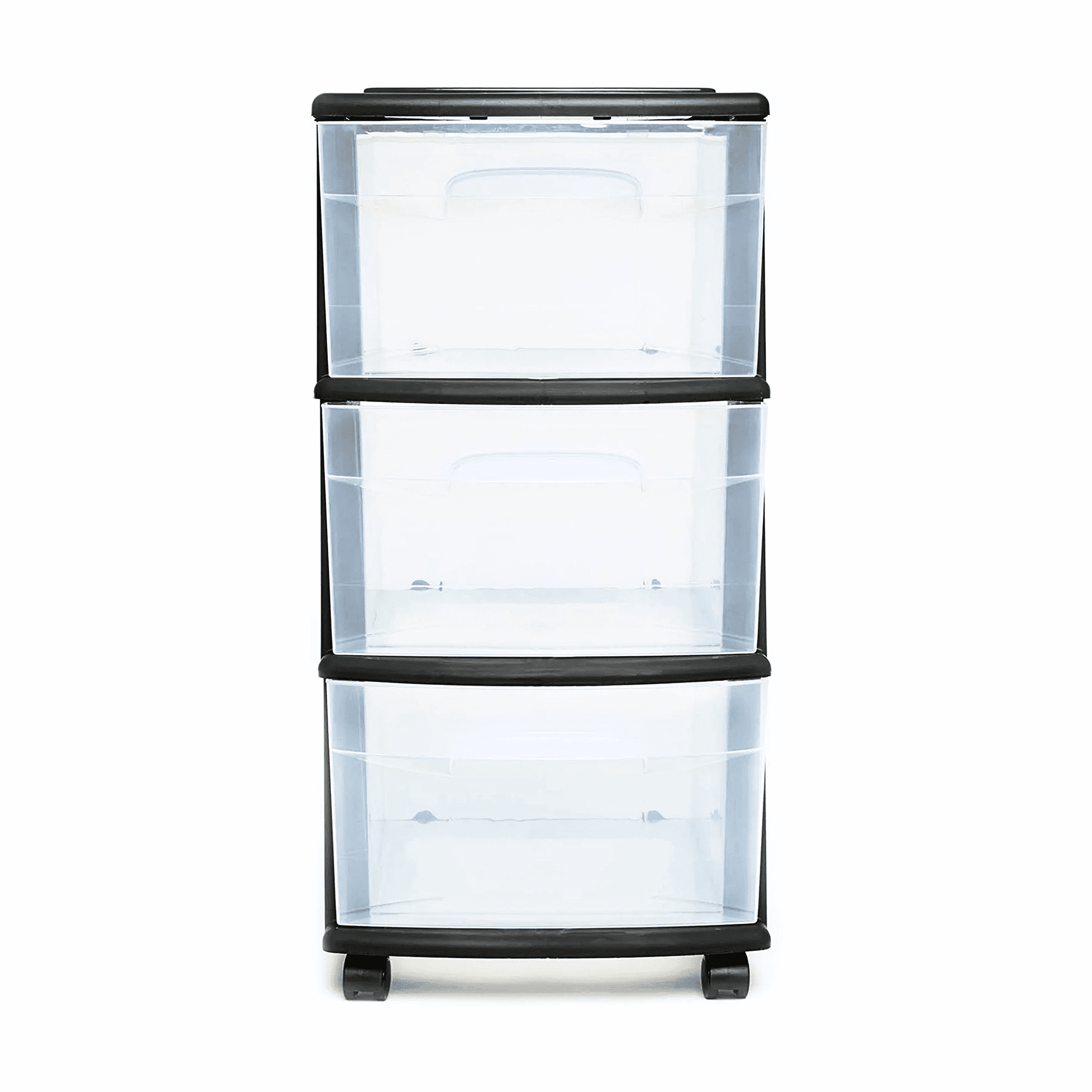 大阪送料無料★3か月保障★冷蔵庫★2016年★MR-WX48BZ-P★R-886 Homz Plastic 3-DRAWER Clear Home Storage Container Tower