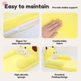 thumbnail image 6 of Dznils Toddler Sofa Chair, 2-in-1 Soft Foam Flip Open Kids Couch Lounger Comfy, Ages 1+, Yellow Cow, 6 of 10