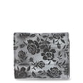 thumbnail image 2 of No Boundaries Faux Leather Double Flap Wallet, Black Rose, Women’s, 2 of 4