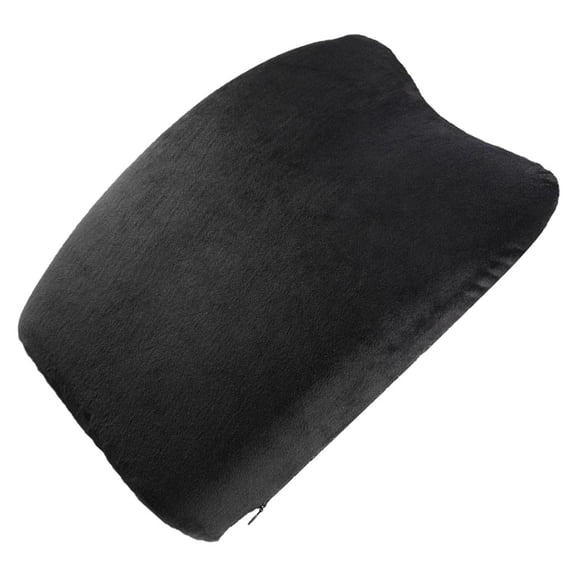 Memory Foam Office Pillow for Lower for back Adjustable Strap Black Plush