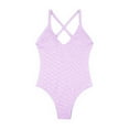 thumbnail image 4 of Summer Swimsuits for Women 2026,Women's One Piece Swimsuit V Neck Slimming Bathing Suit High Cut Cheeky Textured Swimwear, 4 of 5