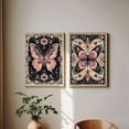 thumbnail image 3 of 3pcs Vintage gothic insect art poster Wall Art Dark Dragonfly Canvas Painting Retro Floral Plant Pictures Moody Insect Poster Prints for Dark Academia Aesthetic Home Decoration (only canvas), 3 of 6