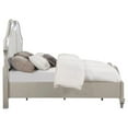 thumbnail image 4 of Pemberly Row Wood Tufted Platform Eastern King Bed Ivory and Silver Oak, 4 of 11