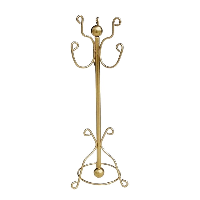 Perchero de casa de muñecas a escala 1/12, perchero de metal, minimueble de juguete, percha para ropa, accesorios de decoración para el pasillo.