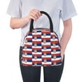 thumbnail image 4 of Lunch Tote Bag Serbian Flag Trendy Lightweight Reusable Stylish Bento Box for Adult Black, 4 of 7