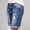 *Blue, variant on ClodeEU Women's Low Waist Ripped Denim Shorts,Casual Distressed Rolled Hem Summer Jean Shorts Black,Women's Plus S