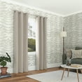 thumbnail image 2 of Sun Zero Norman Grid Texture Thermal 100% Blackout Grommet Curtain Panel, 40"x63", Natural, 2 of 9