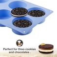 thumbnail image 5 of 4 PCS chocolate Molds, Silicone Oreo Cookie molds for chocolate， Candy, Cookies, Oreos, mini Soap, Cupcake, Pudding, Jello, Muffin, Non-Stick Cylinder Baking molds, 5 of 7