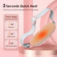 thumbnail image 5 of Heating Pad for Abdomen, Uterine Warm Belt with 4 Speed Vibration, 3 Level Heating, 30min Auto Off for Belly, White, 5 of 11