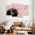 thumbnail image 2 of Elephant Stock Musical Vinyl Record Wall Art - Horizontal Multi Panel Canvas - Living Room Wall Decor - Music Multi Panel - Black And Pink Decor - 68" x 42", 2 of 8