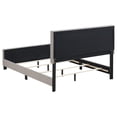 thumbnail image 4 of Pemberly Row Modern Upholstered Fabric Queen Panel Bed in Beige, 4 of 6