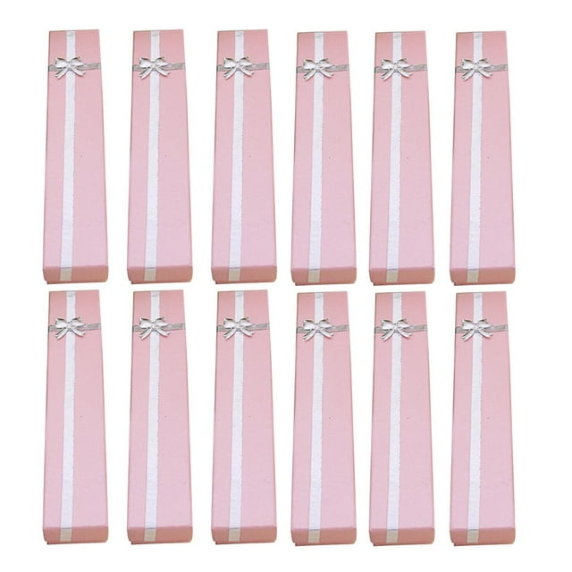 12x joyero para , collar, caja de papel, caja de regalo, caja de almacenamiento, soporte Rosado Hugo Cajas de joyería de cartón