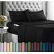 thumbnail image 1 of Juego de sábanas Utopia Bedding, tamaño completo, microfibra, 3 piezas, color negro, 1 of 8