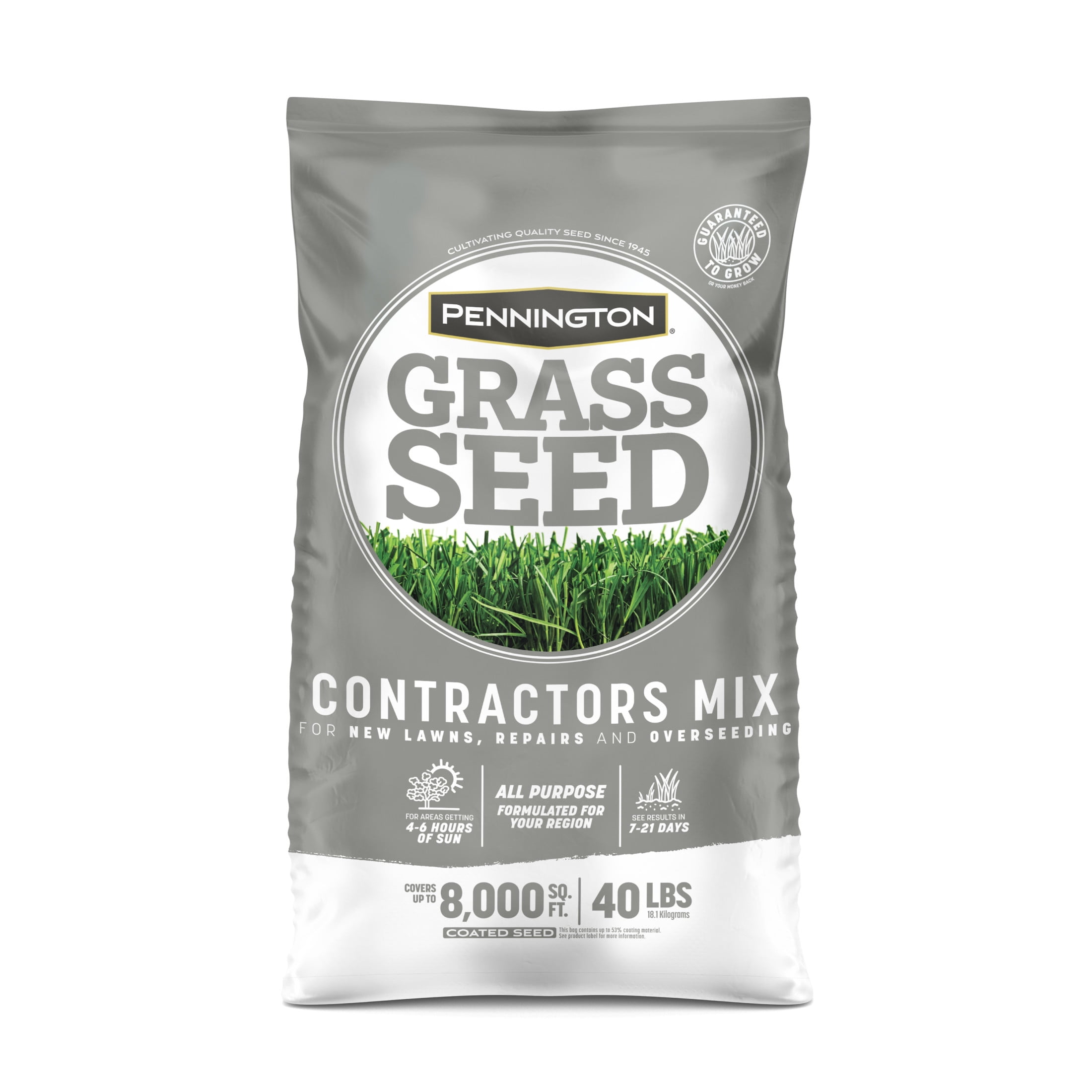 Pennington Southern Contractors Grass Seed Mix, for Sun to Partial Shade, 40 lb. New Bag