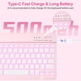 thumbnail image 4 of Funda con Teclado aMZCaSE para iPad A16 11ª y 10ª Generación 10.9" Rosa, 4 of 9