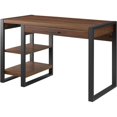 thumbnail image 1 of 48" Wood Computer Desk with USB Port and AC Plug-in Unit in Dark Walnut, 1 of 4