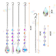 thumbnail image 2 of 9-Pack Crystal Sun Catcher Decorations for Home, Chandelier, Garden, Christmas Tree Decorations, 2 of 5