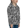 thumbnail image 5 of Pofeuu Zebra Print Teenage Zipper Hoodie Sweatshirts Hooded Casual Jackets With Pocket For Boys Girls-Medium, 5 of 6