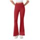 thumbnail image 1 of Pincandy Women's Solid Color High Waist Elastic Waist Yoga Pants, Flared Hem, Casual & Fitness Activities, 1 of 4
