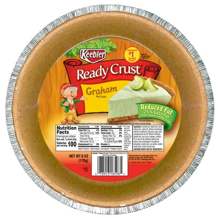 (3 Pack) Keebler Ready Crust 9 Inch Reduced Fat Graham Pie Crust 6