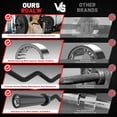 thumbnail image 5 of ROALW EZ Curl Bar, 47-Inch Olympic Barbell for Bicep & Tricep Workouts - 500 LB Capacity, Compatible with 2-Inch Weight Plates, Ideal for Home Gym Strength Training, Black, 5 of 8