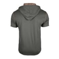 thumbnail image 3 of yillto Men's Hooded T Shirt Sweatshirts Short Sleeve Lightweight Solid Color Pullover Hoodies with Pockets, 3 of 6