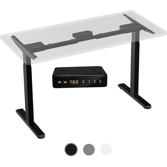 AIMEZ0 Dual Motor Standing Desk Frame with LCD Touch Screen, Adjustable Height 27.4-45.6 inches for Home & Office Table (Frame Only)