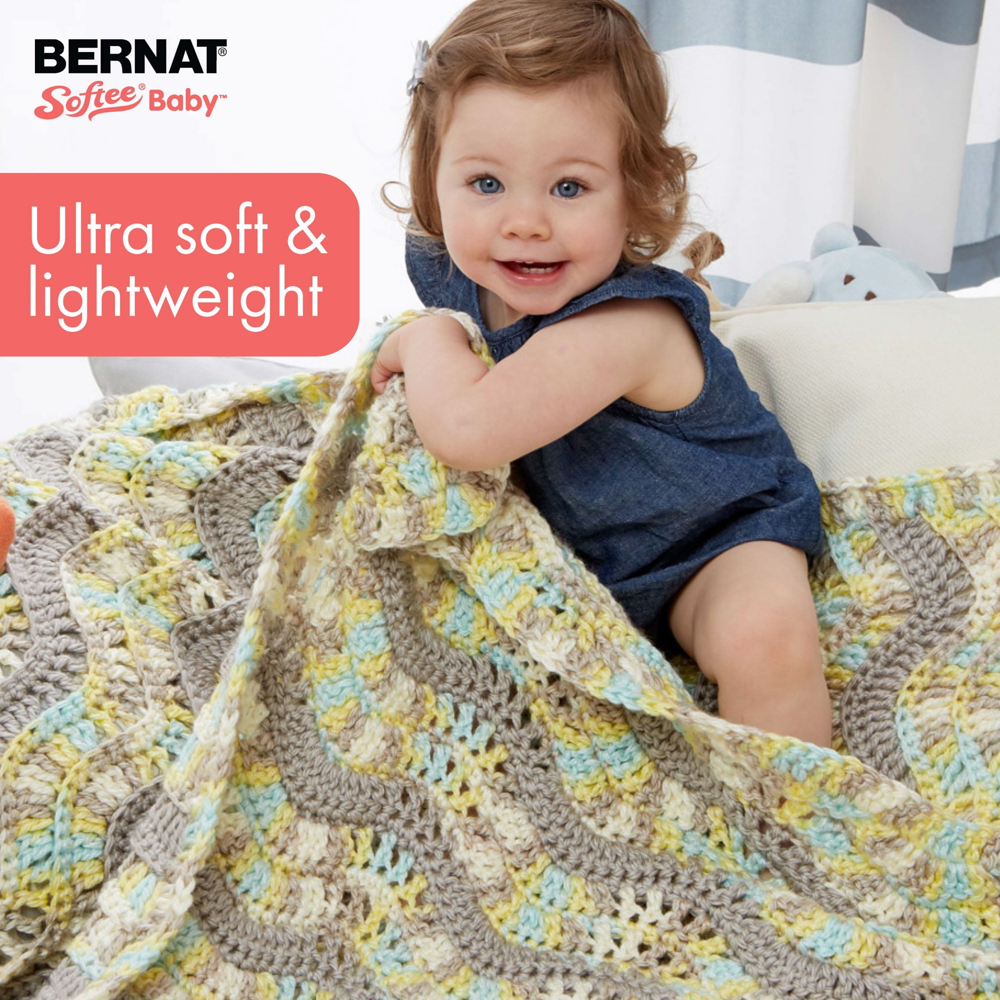 Bernat® Softee® Baby™ Yarn, Acrylic #3 DK, 4.25oz/120g